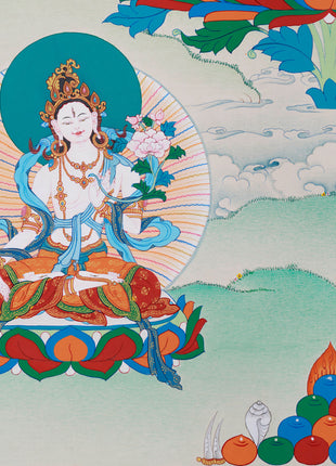Divine Blessings of Longevity: Amitayus, White Tara, and Namgyalma