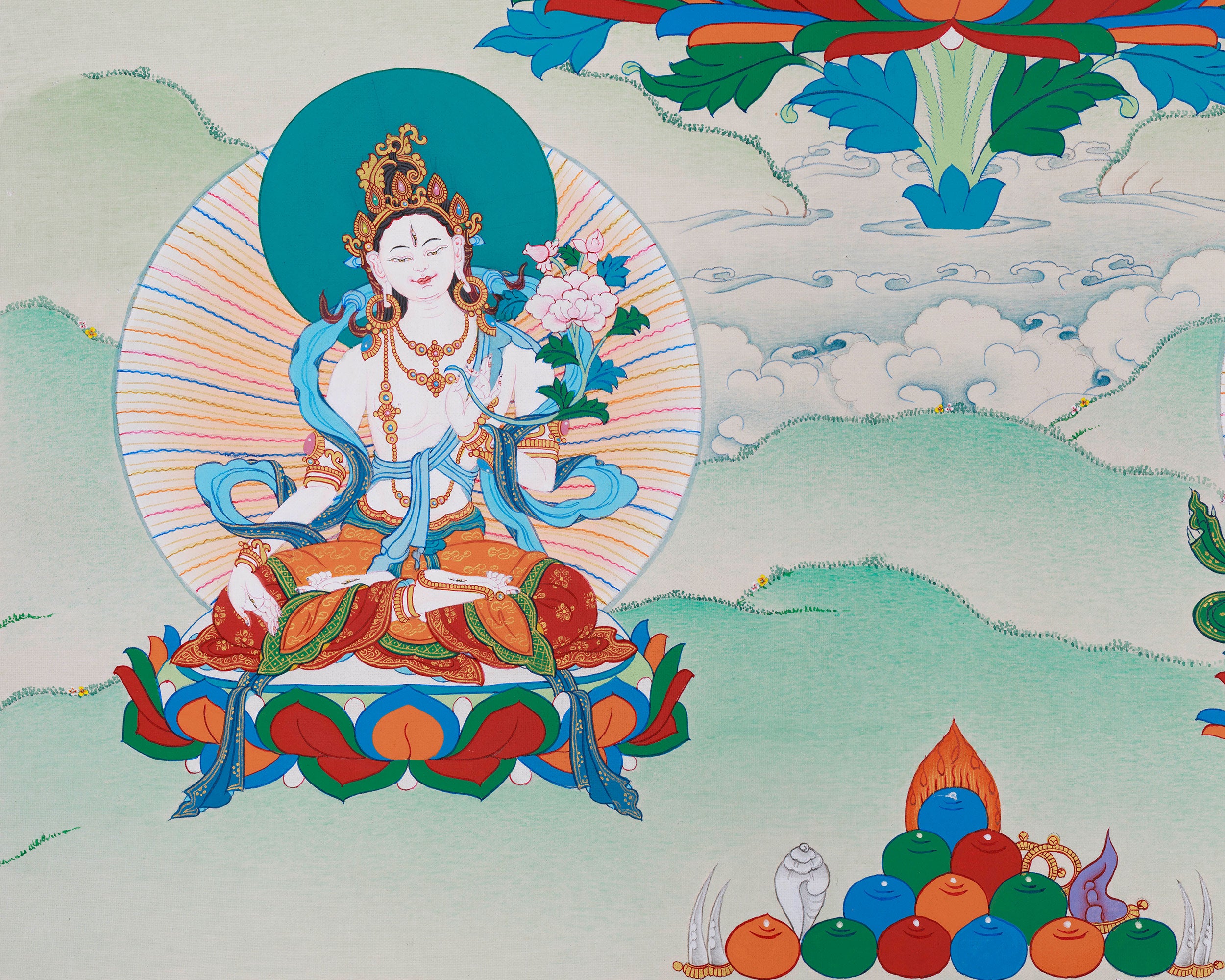 Divine Blessings of Longevity: Amitayus, White Tara, and Namgyalma