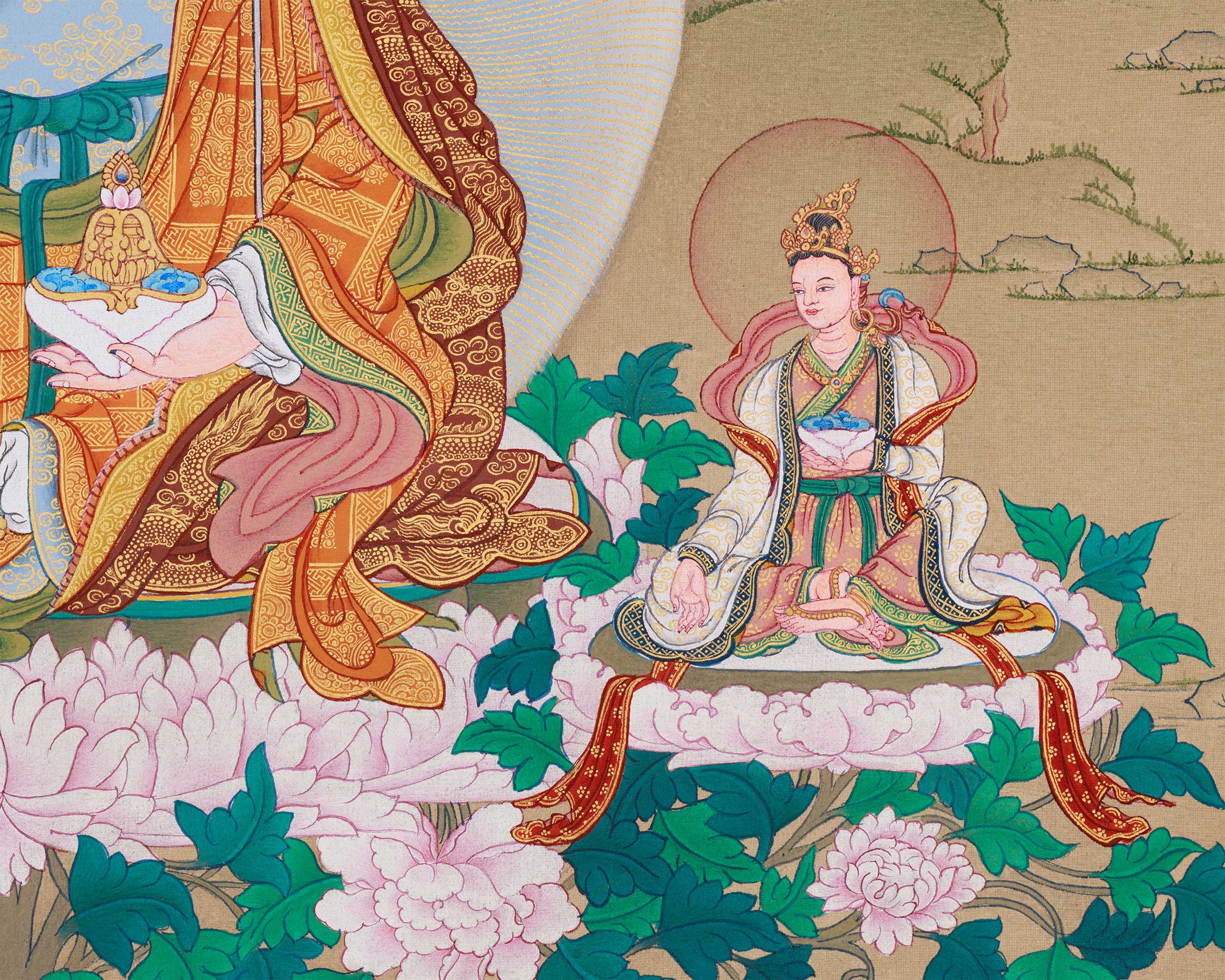 Vajrayana Buddhism Guru Rinpoche Thangka | Exclusive Tibetan Padmasambhava Artwork