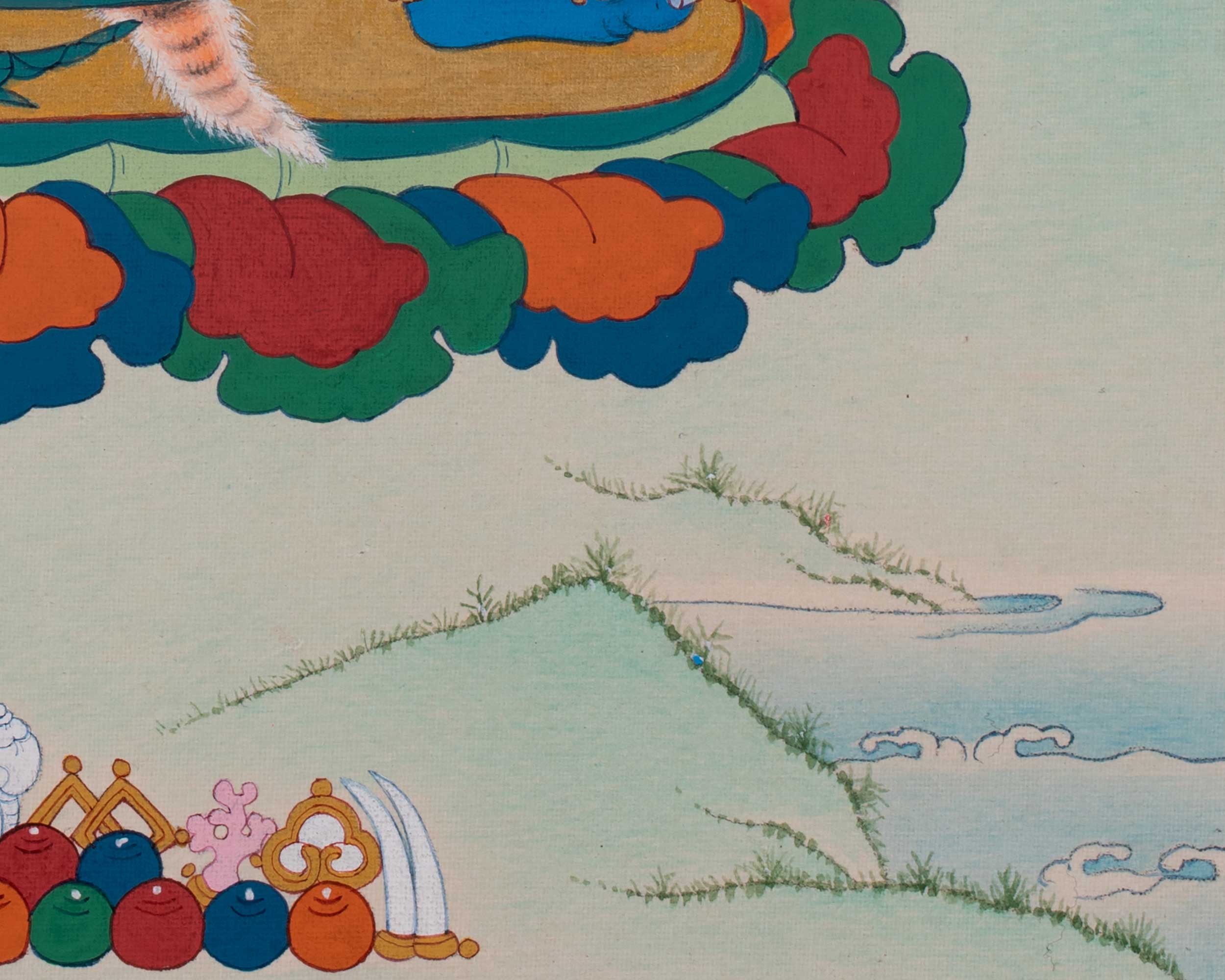 Vajrapani Tibetan Thangka | Protector Deity | Bodhisattva In Buddhism