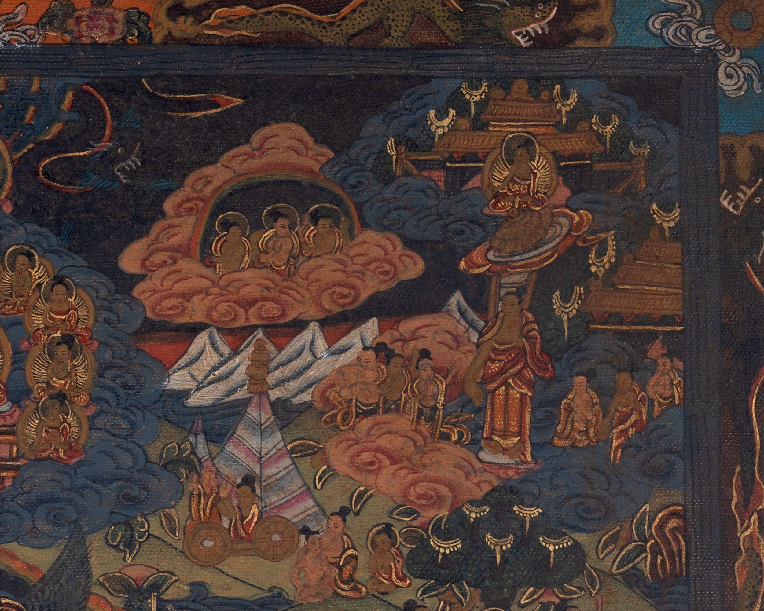 Life Of Shakyamuni Buddha | Traditional Tibetan Thangka | Wall Decors