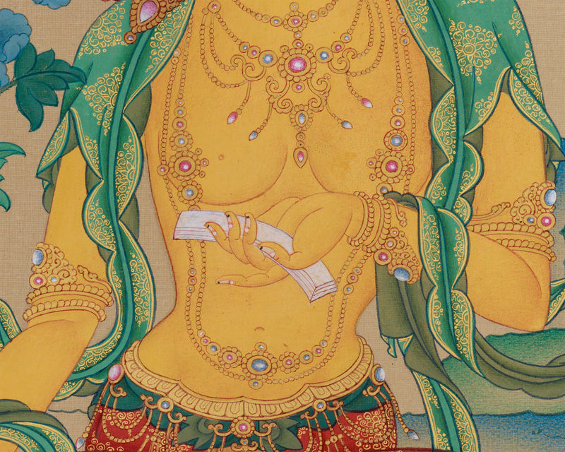 Exclusive Monju Bosatsu Thangka | Masterwork of Wisdom and Enlightenment