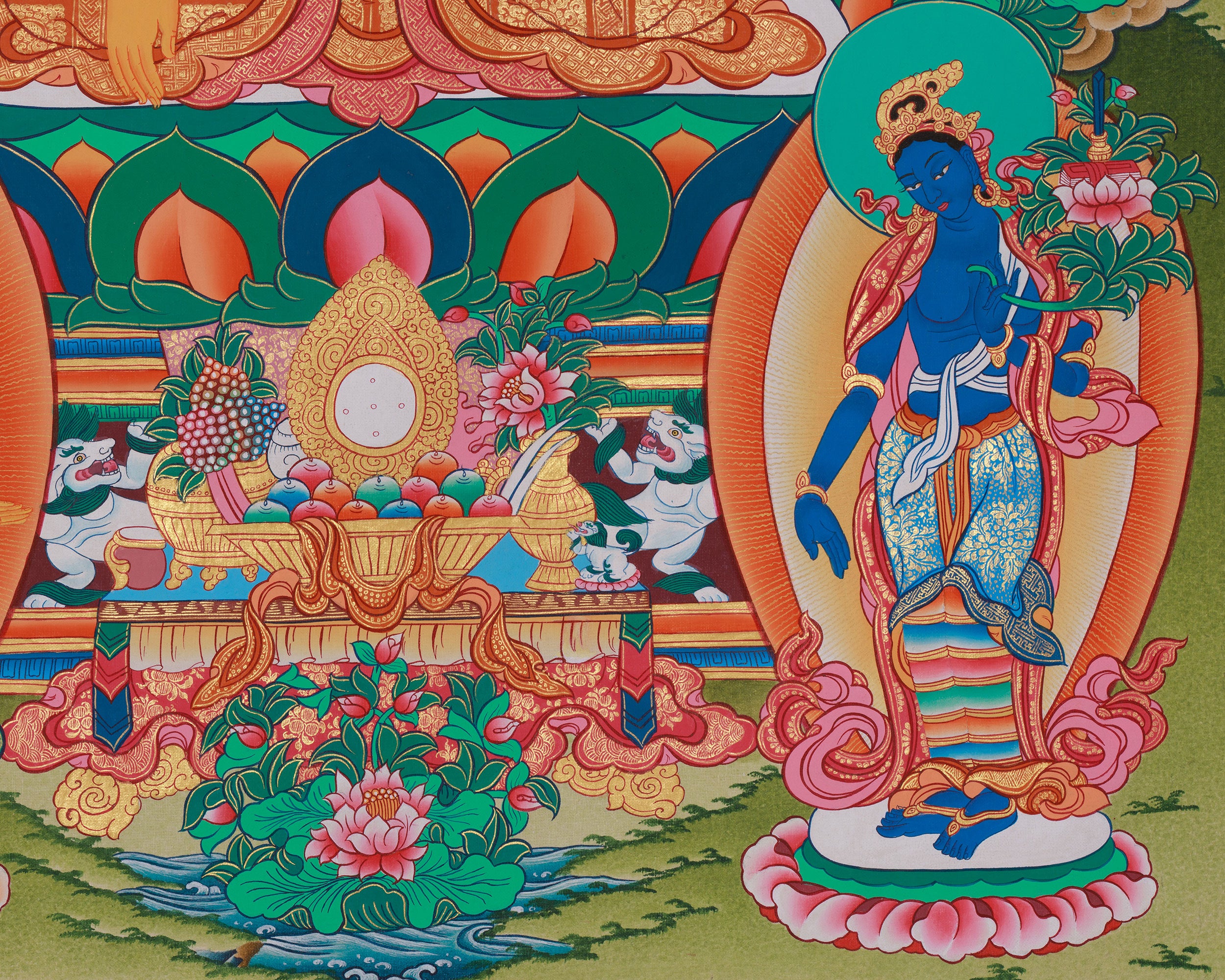 Peaceful Deity, Shakyamuni Buddha Thangka | A Symbol of Serenity and Wisdom