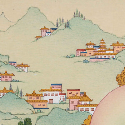 Guru Marpa Thangka | Hand Painted Thangka Artwork of Kagyu Master