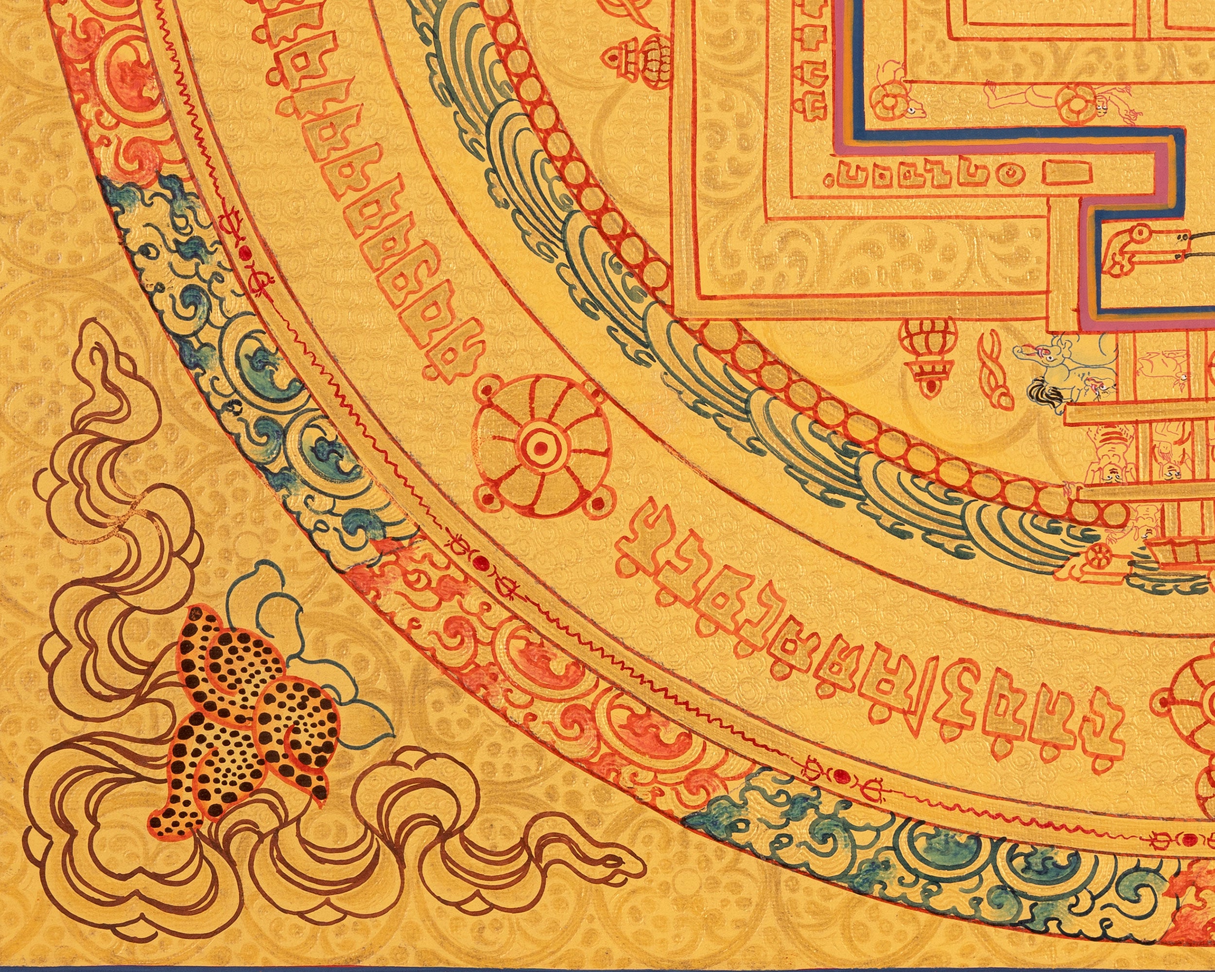 Religious Mandala Thangka | Tibetan Artwork | Traditional Wall Decors
