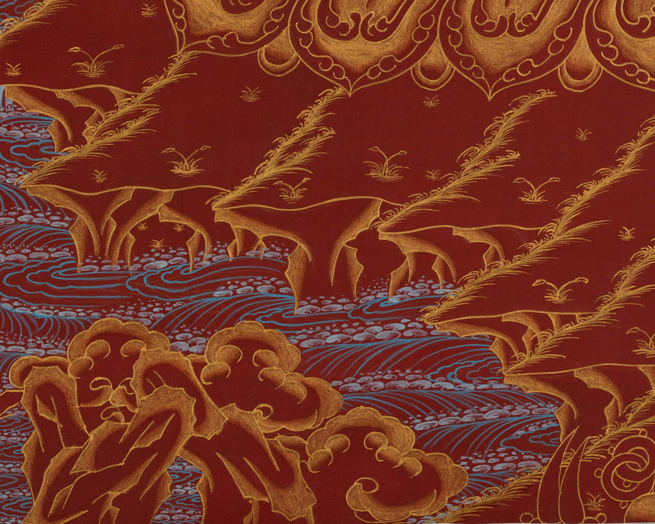 Sacred Bodhisattva Vajrapani Thangka | Protector of the Dharma