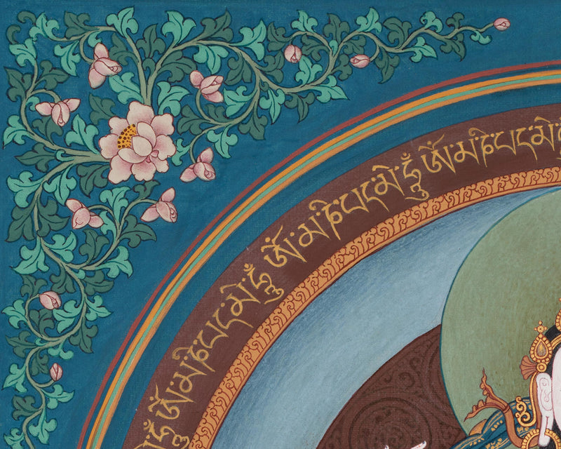 Chenresig Mantra-Mandala Thangka