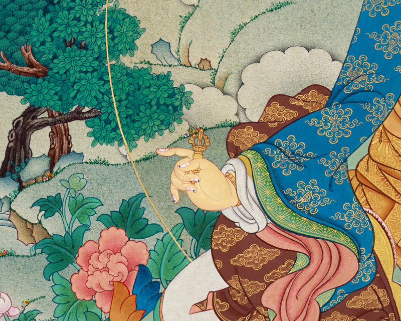 Precious Guru Rinpoche Thangka | Iconic Figure in Tibetan Buddhism