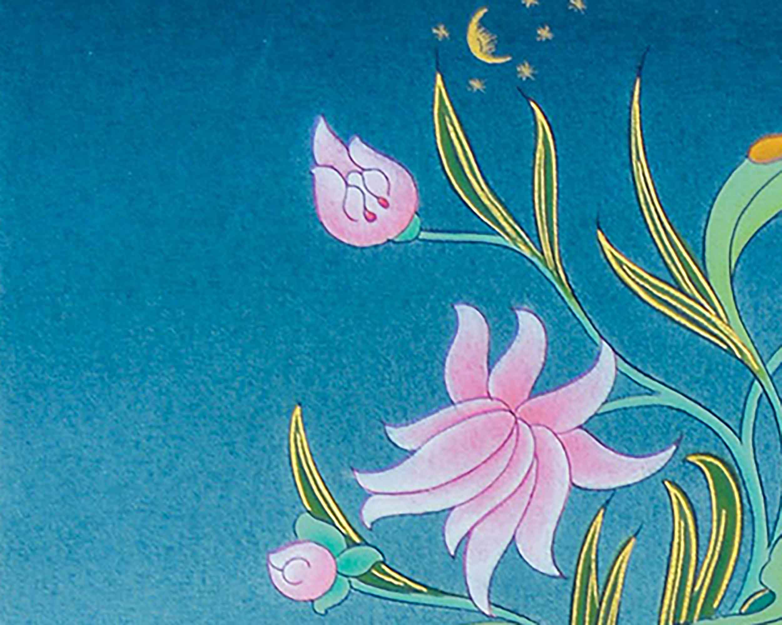 Amitayus Buddha Thangka | Traditional Art for Mindfulness | Meditation Aid