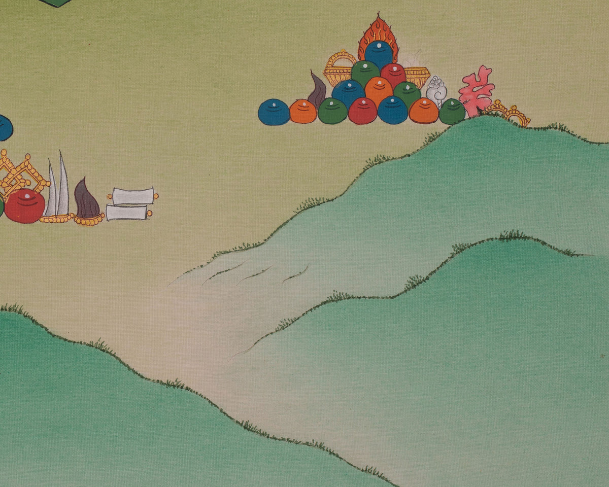 Dzambhala Buddhist Artwork | Symbolized Wealth and Abundance | Tibetan Art