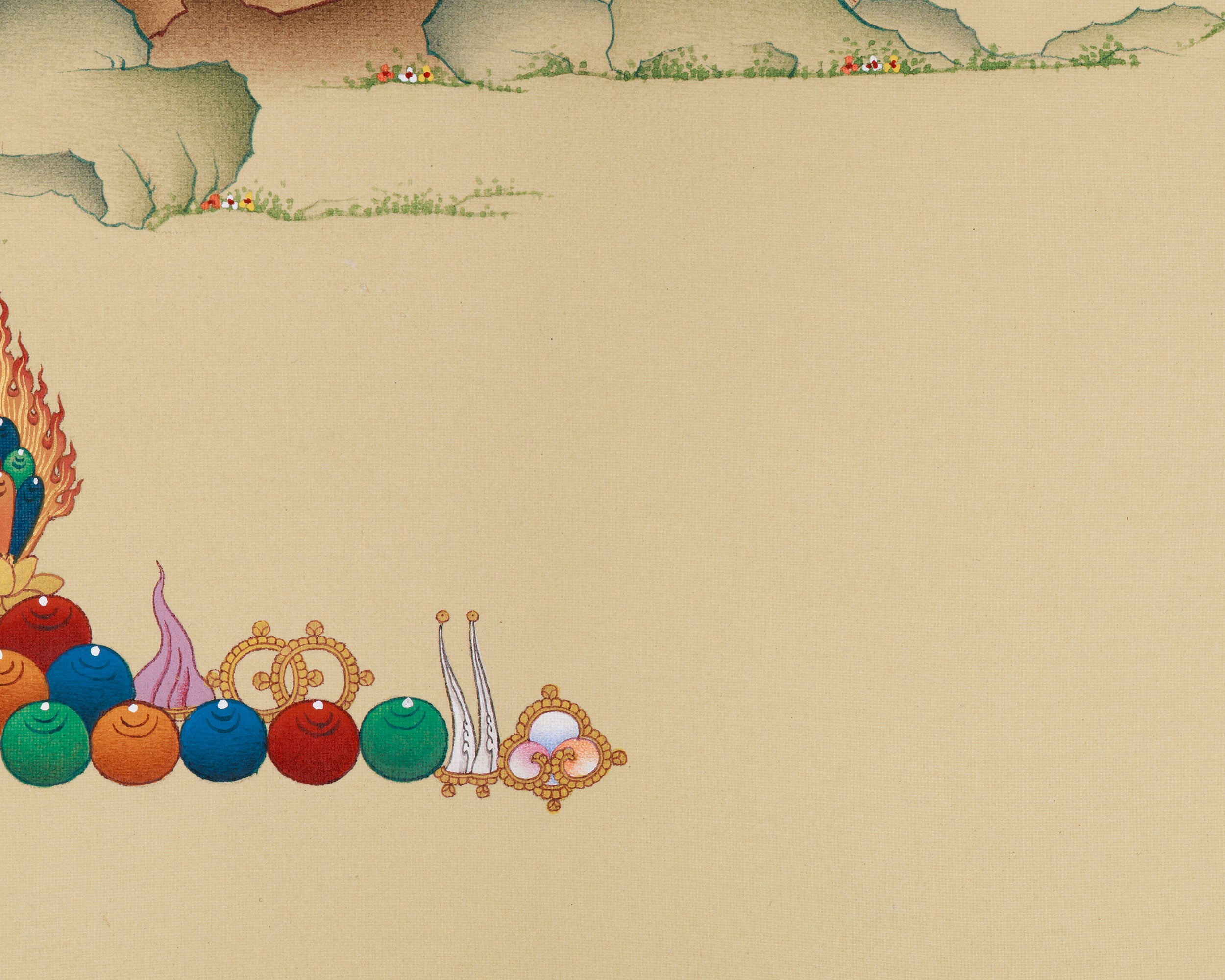 Divine Two-Armed Chenrezig Artwork | The Compassionate Bodhisattva Thangka