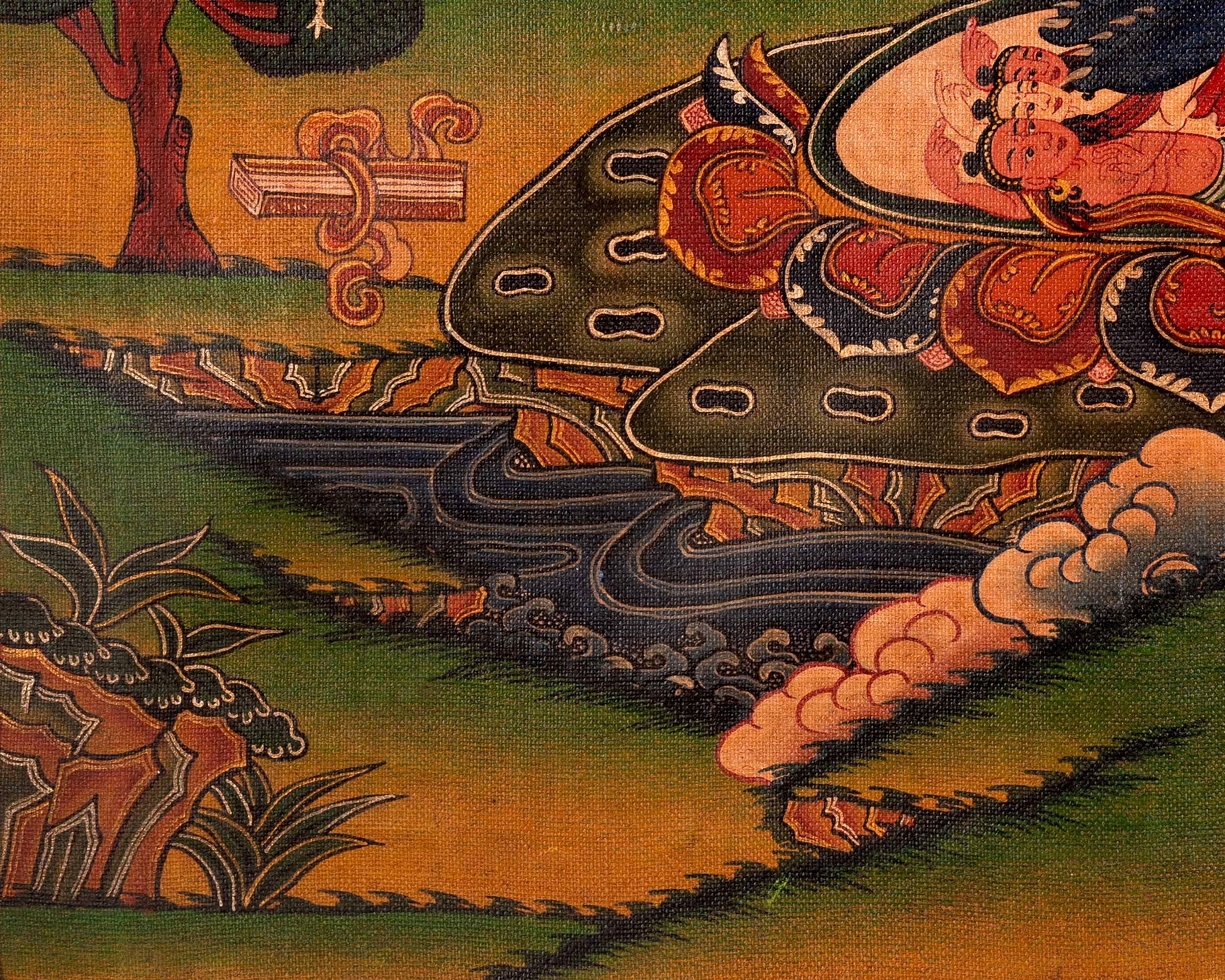 He-Vajra Thangka | Oil Varnished on Stretch Canvas