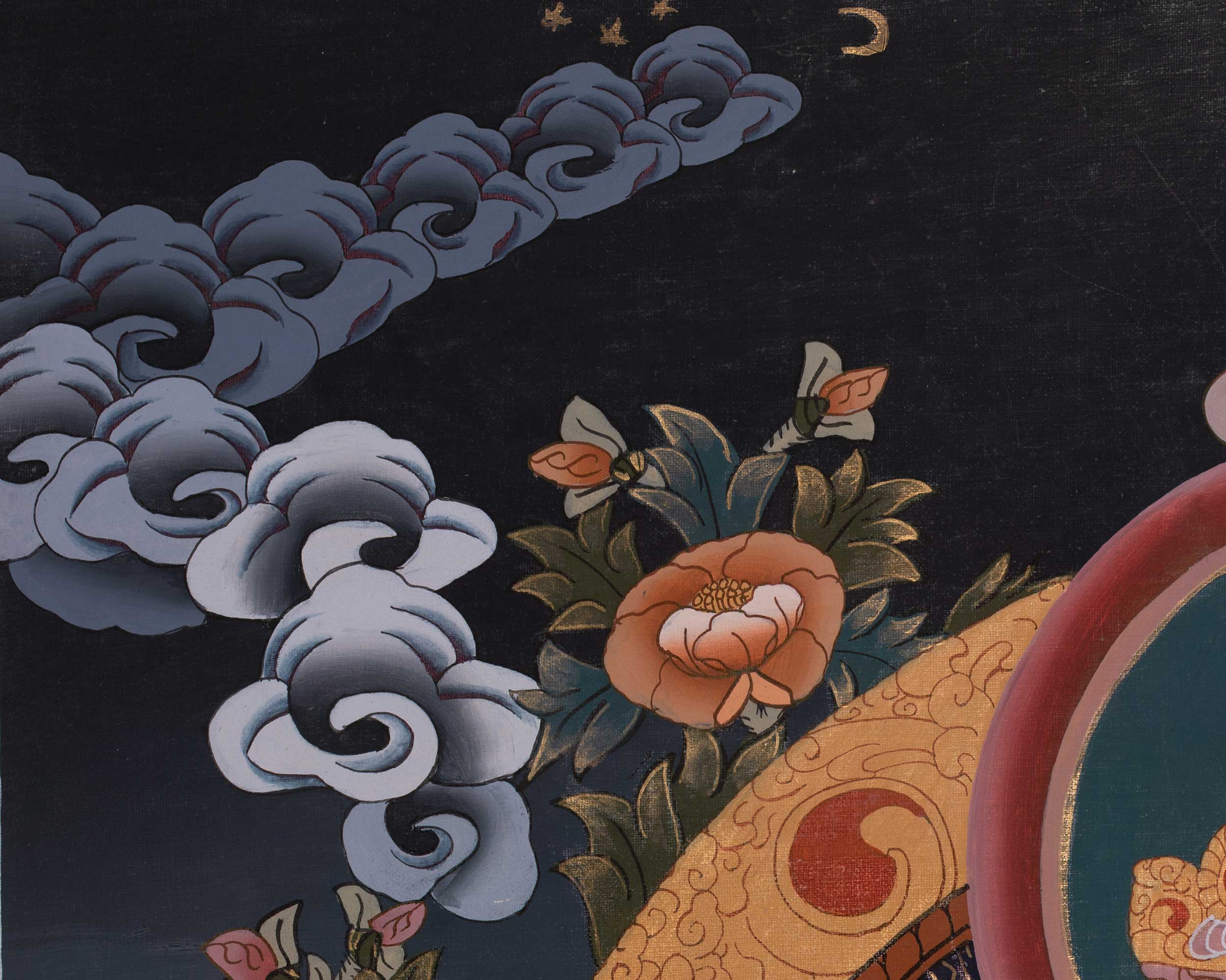 Original Hand-Painted Chenrezig Tibetan Thangka | Avalokiteshvara Painting