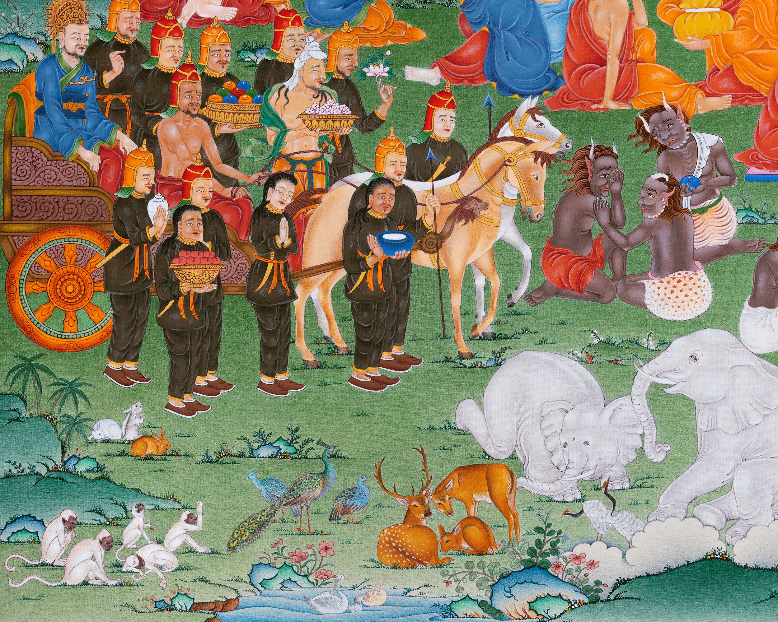 Maha Parinirvana Thangka Print – A Journey Beyond Enlightenment | Print on Hahnemühle Paper