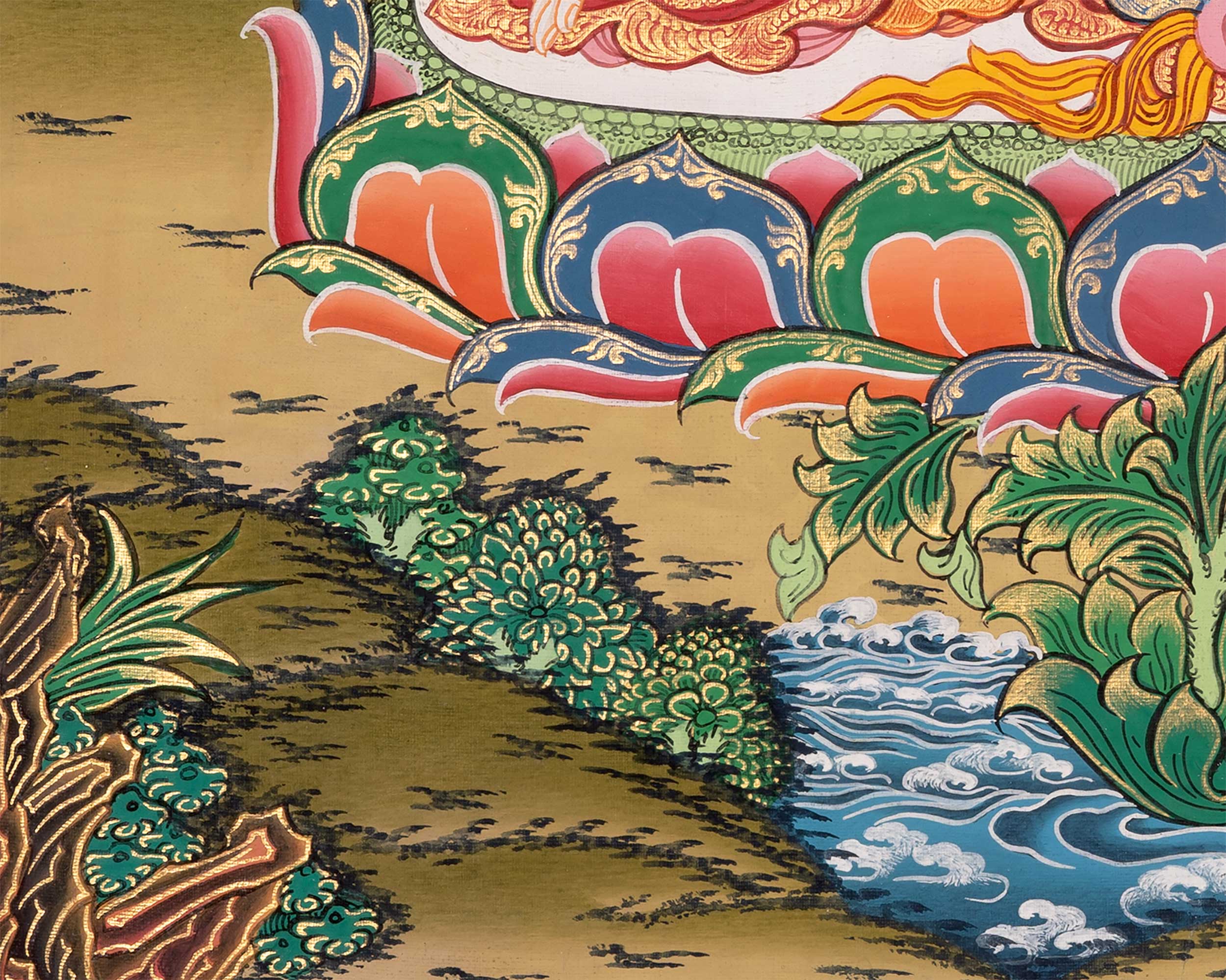 White Tara Thangka | Religious Buddhist Art | Wall Decors