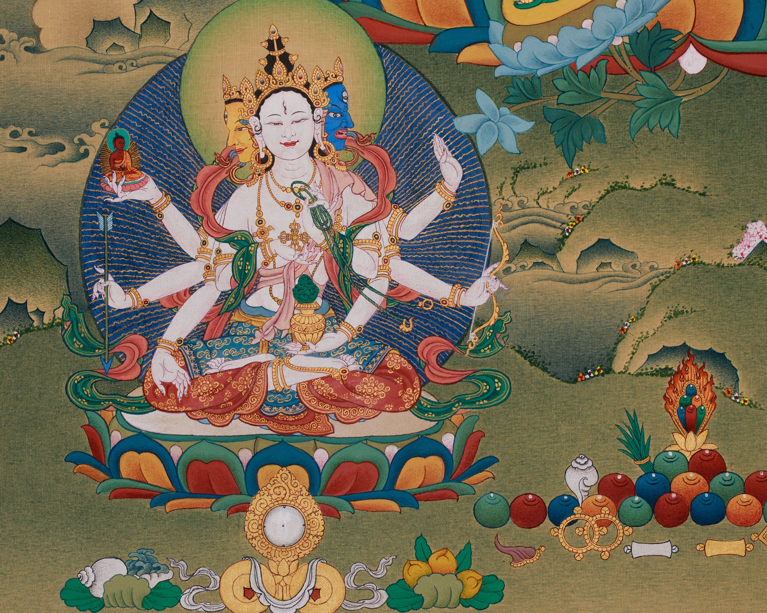 Protection of Bodhisattva Green Tara | Lhasa Stone Colors