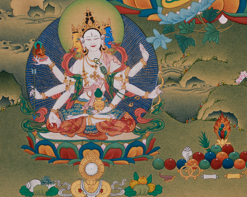 Awaken Protection - Bodhisattva Green Tara | Lhasa Stone Colors