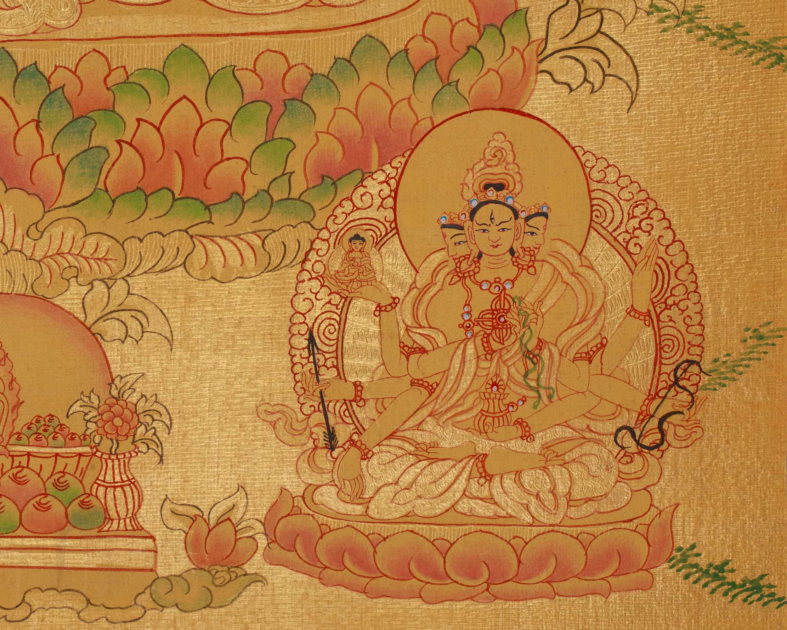 Handmade White Tara Thangka | Bodhisattva of Compassion and Lifelong Wellness