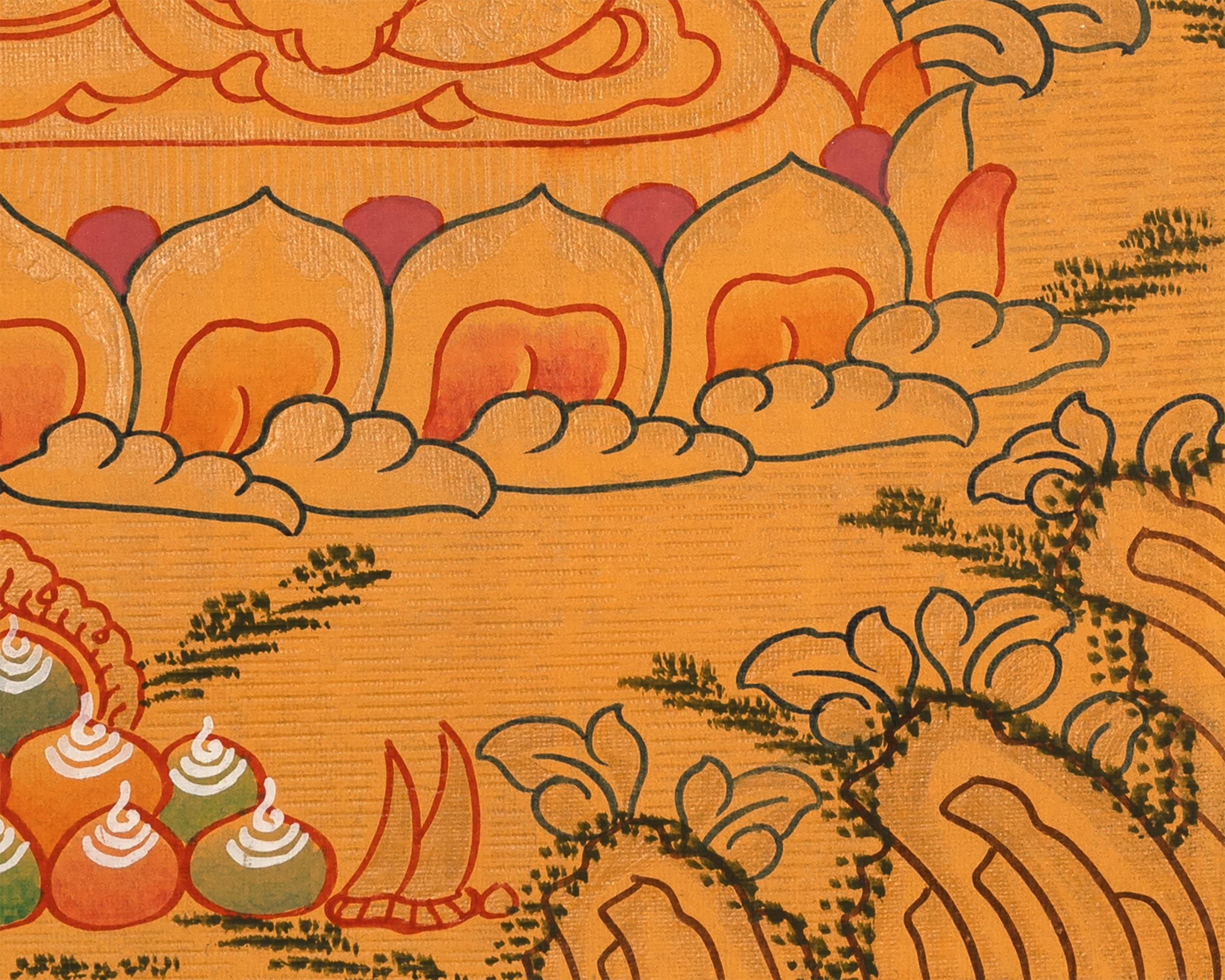 Traditional Amitabha Buddha Thangka | Buddha of Infinite Light and Compassion