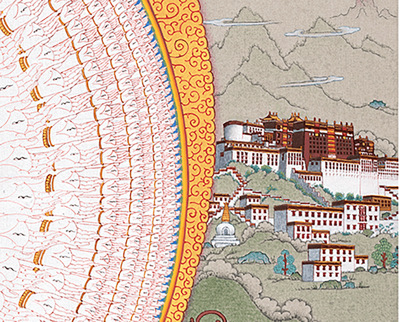1000 Armed Chenresig Thangka | Avalokiteshvara Deity Artwork | Bodhisattva Art