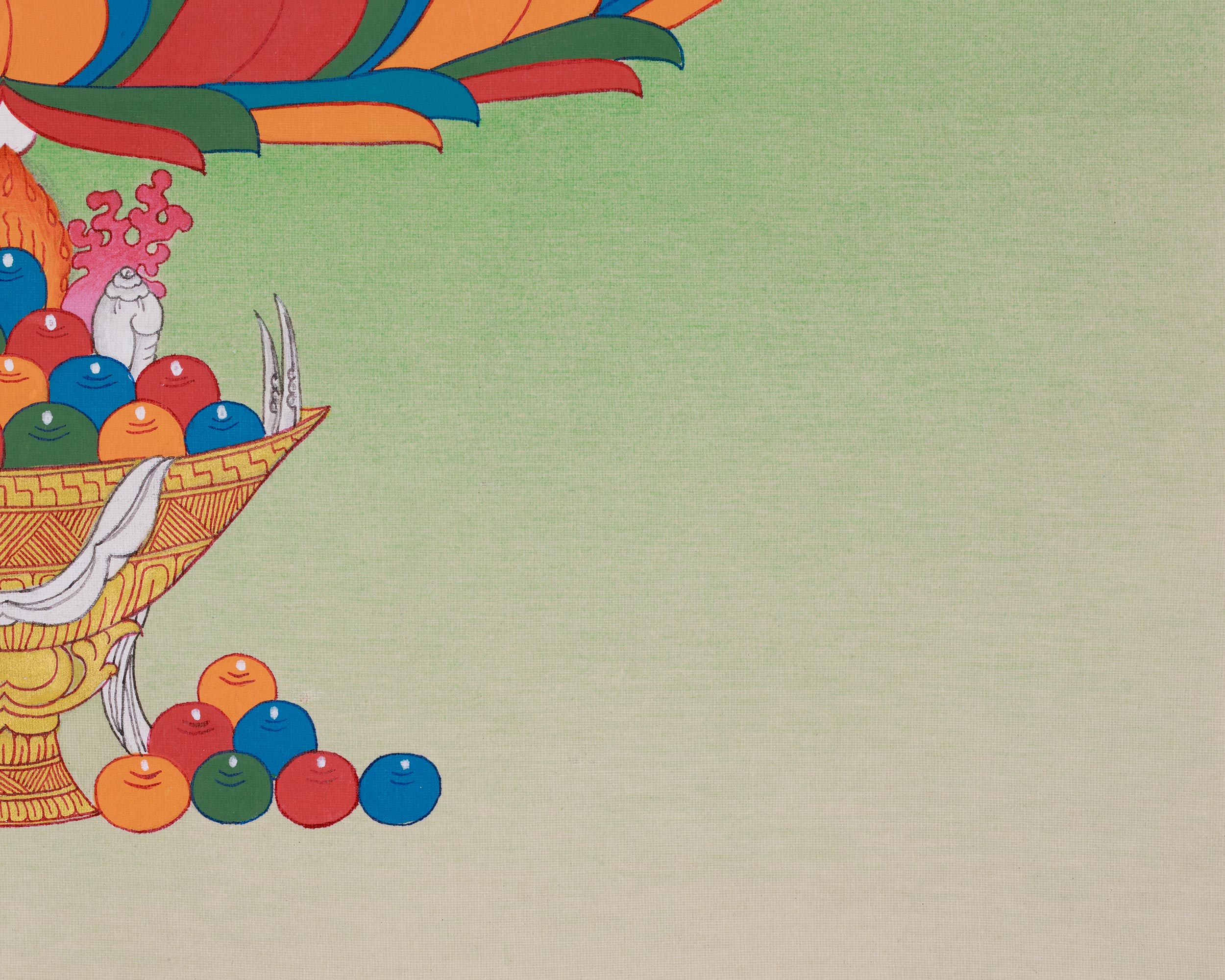 Seven-Eyed Sita Tara Thangka | A Spiritual Artwork of the Goddess White Tara