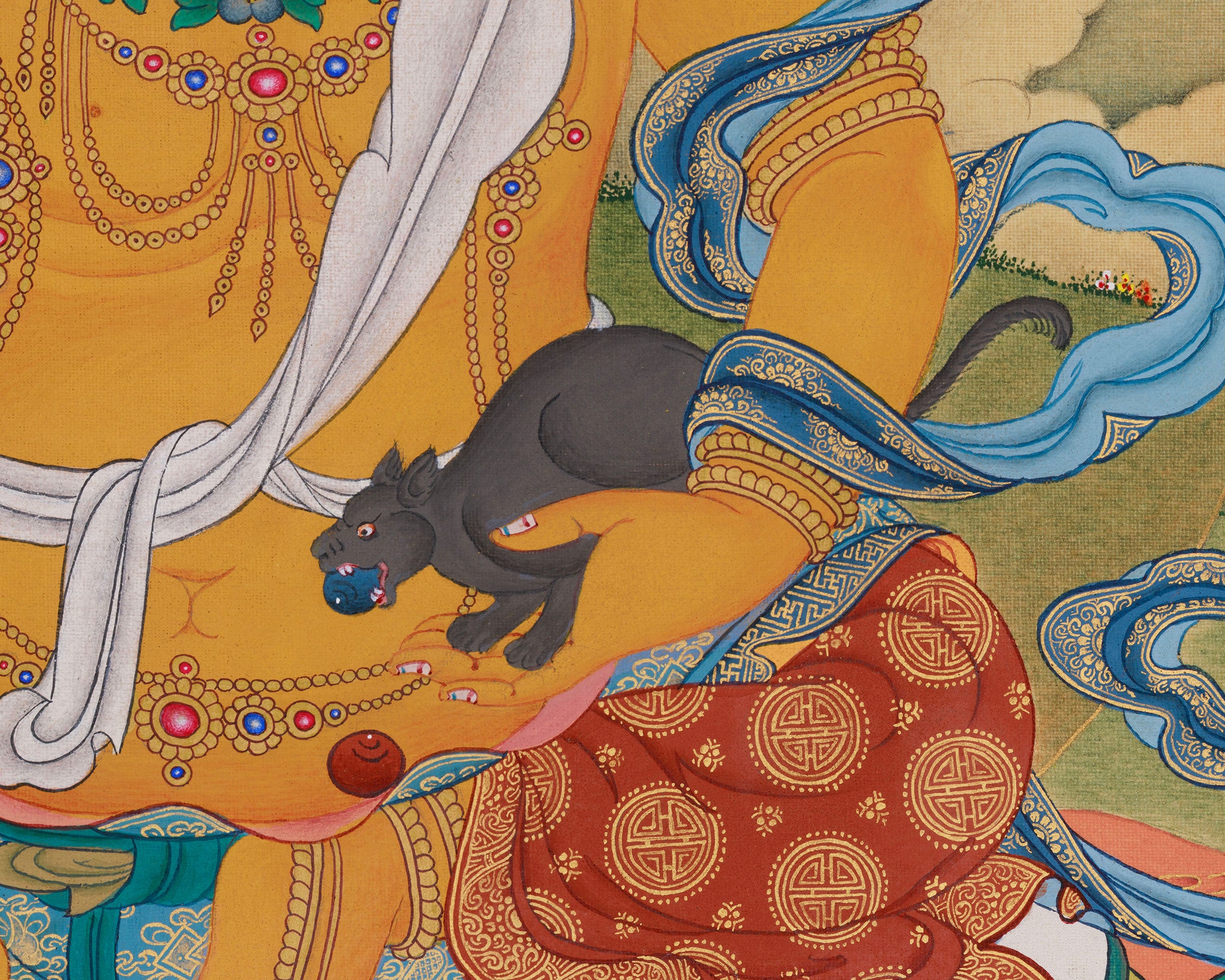 Wealth Deity, Dzambala Artwork | Buddhist Symbol of Prosperity