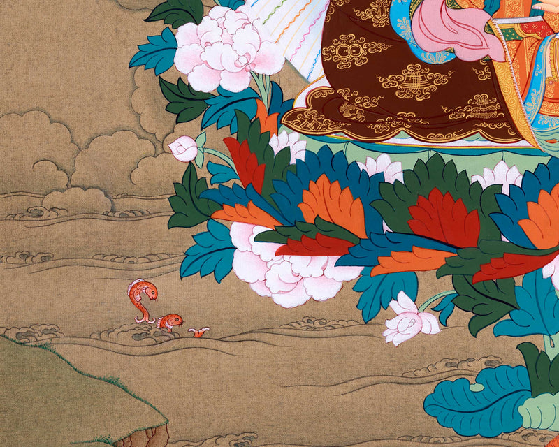 Guru Rinpoche Karma Gadri Thangka