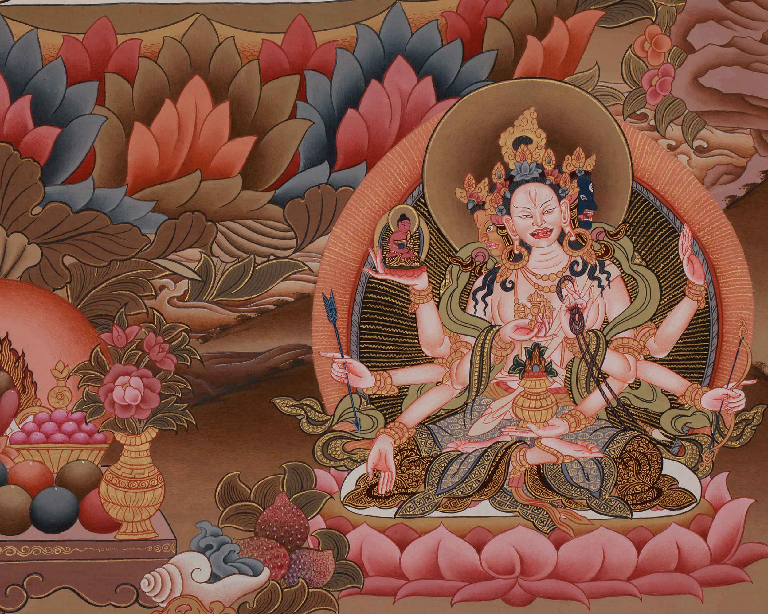 White Tara Goddess of Healing Painting | The Divine Mother of Compassion and Spiritual Blessings