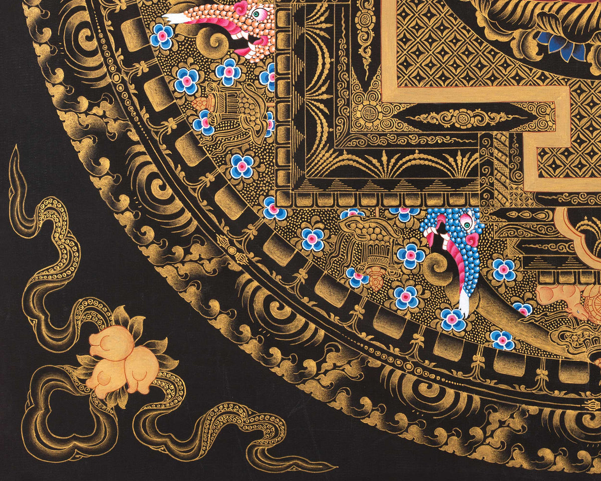 Arya Tara Mandala Thangka Painting | Original Hand Pained Art For Good Luck | Tibetan Wall Decoration Thangka Painting