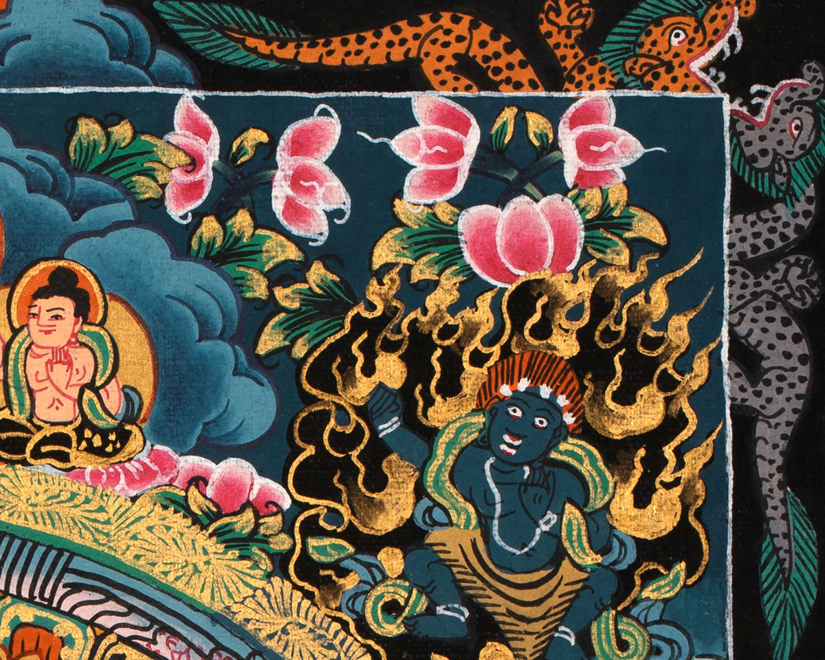 Tibetan Buddha Mandala  | Spiritual Mandala Wall Art