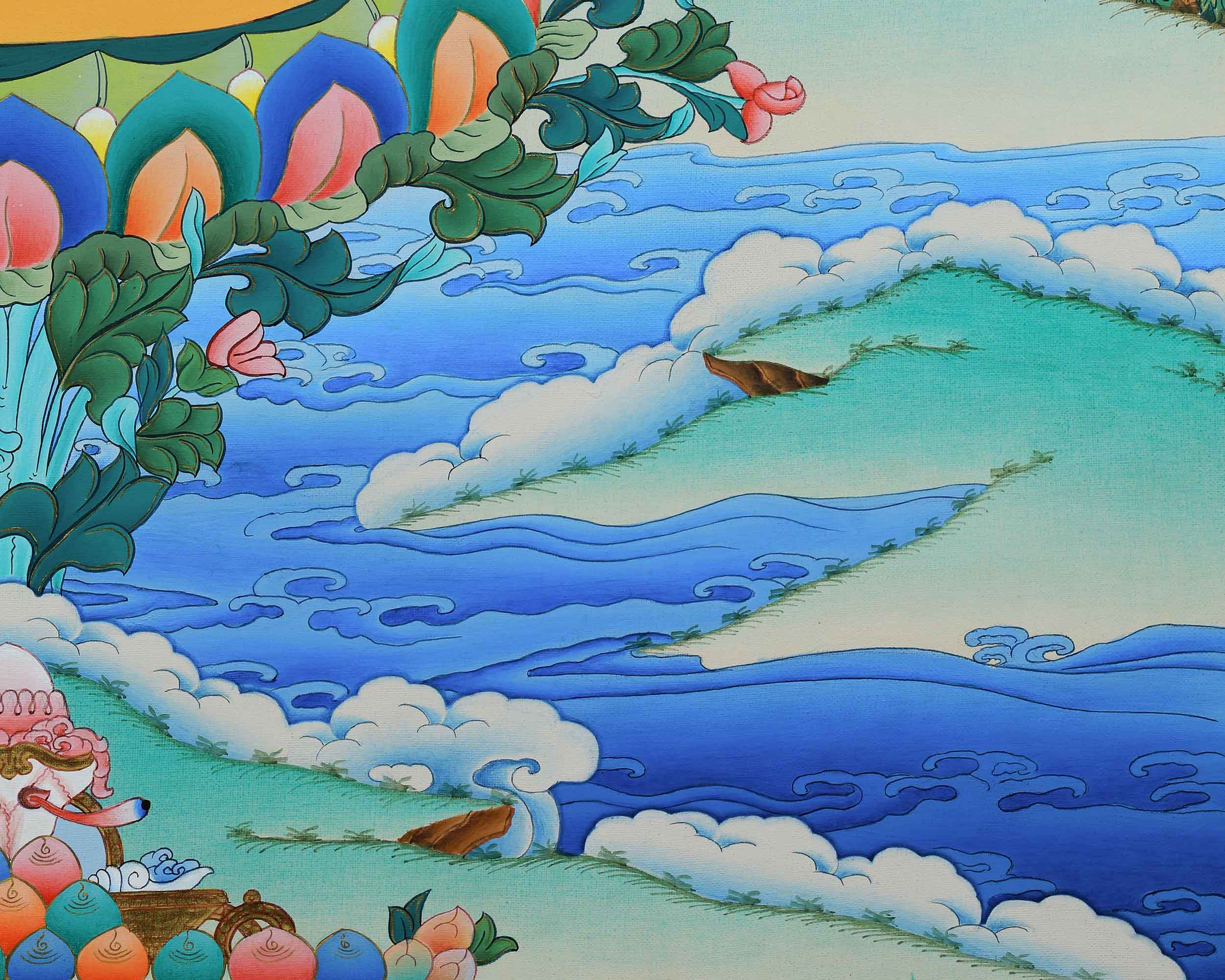 Standing Yeshe Tsogyal Print | Tibetan Yogini and Enlightened Consort of Guru Rinpoche