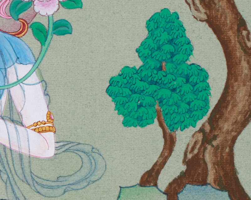 Healing and Longevity Goddess Tara | White Dolma Thangka