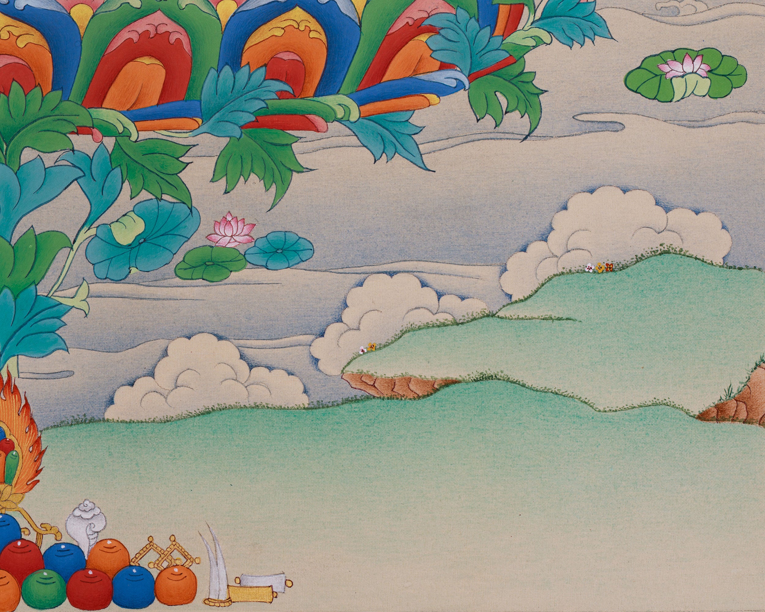 Lotus Born Guru Rinpoche Thangka | A Symbol of Wisdom and Protection