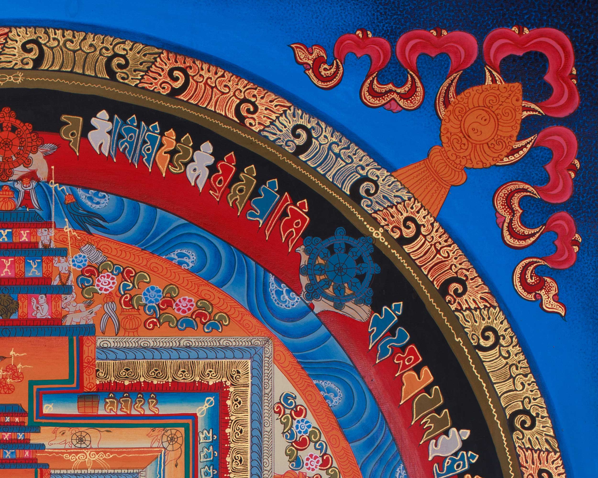 24-inch Kalachakra Mandala | Wheel of Time Painting