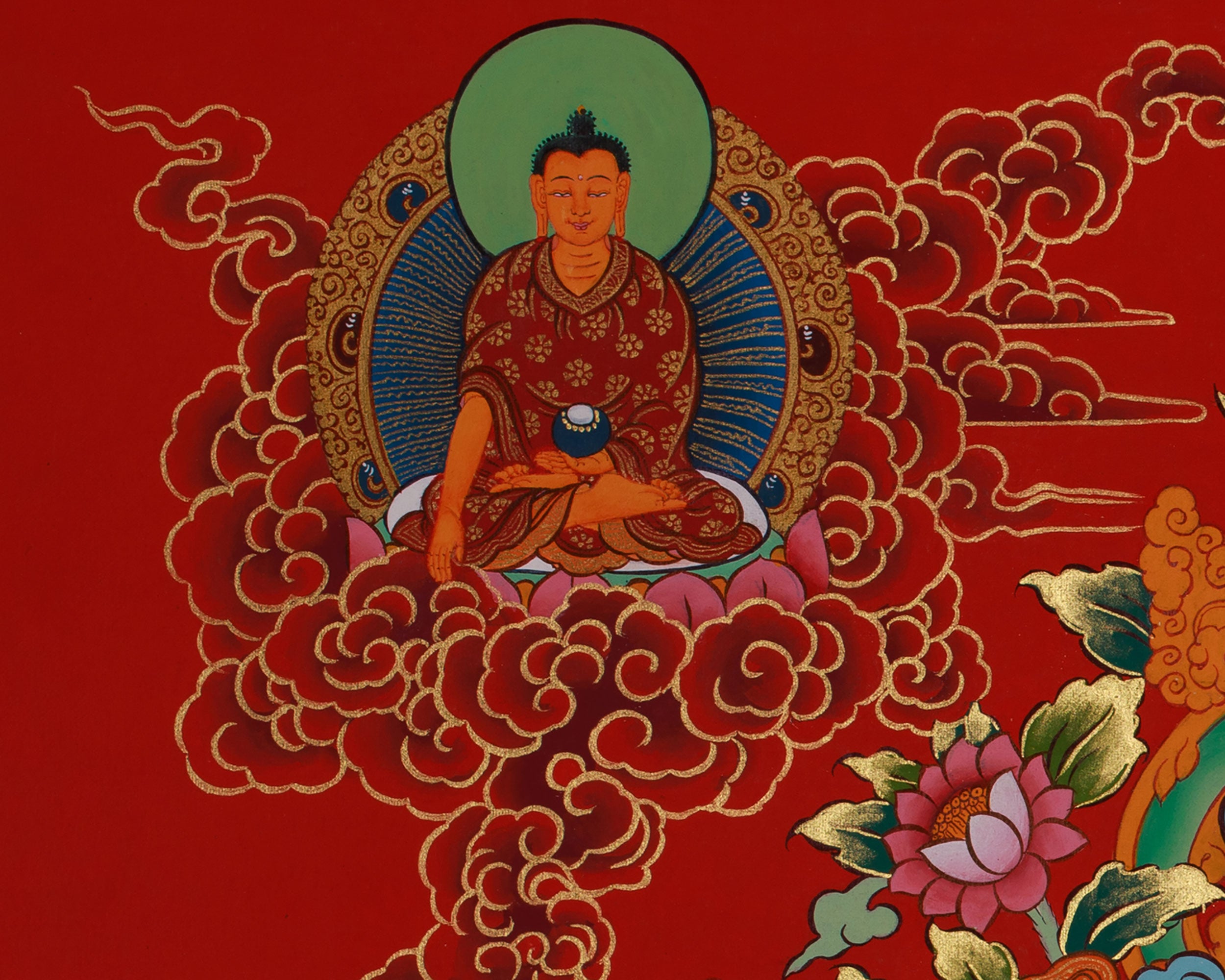 Tara with Buddhas and Bodhisattvas | White Tara Thangka for Healing, Wisdom & Longevity
