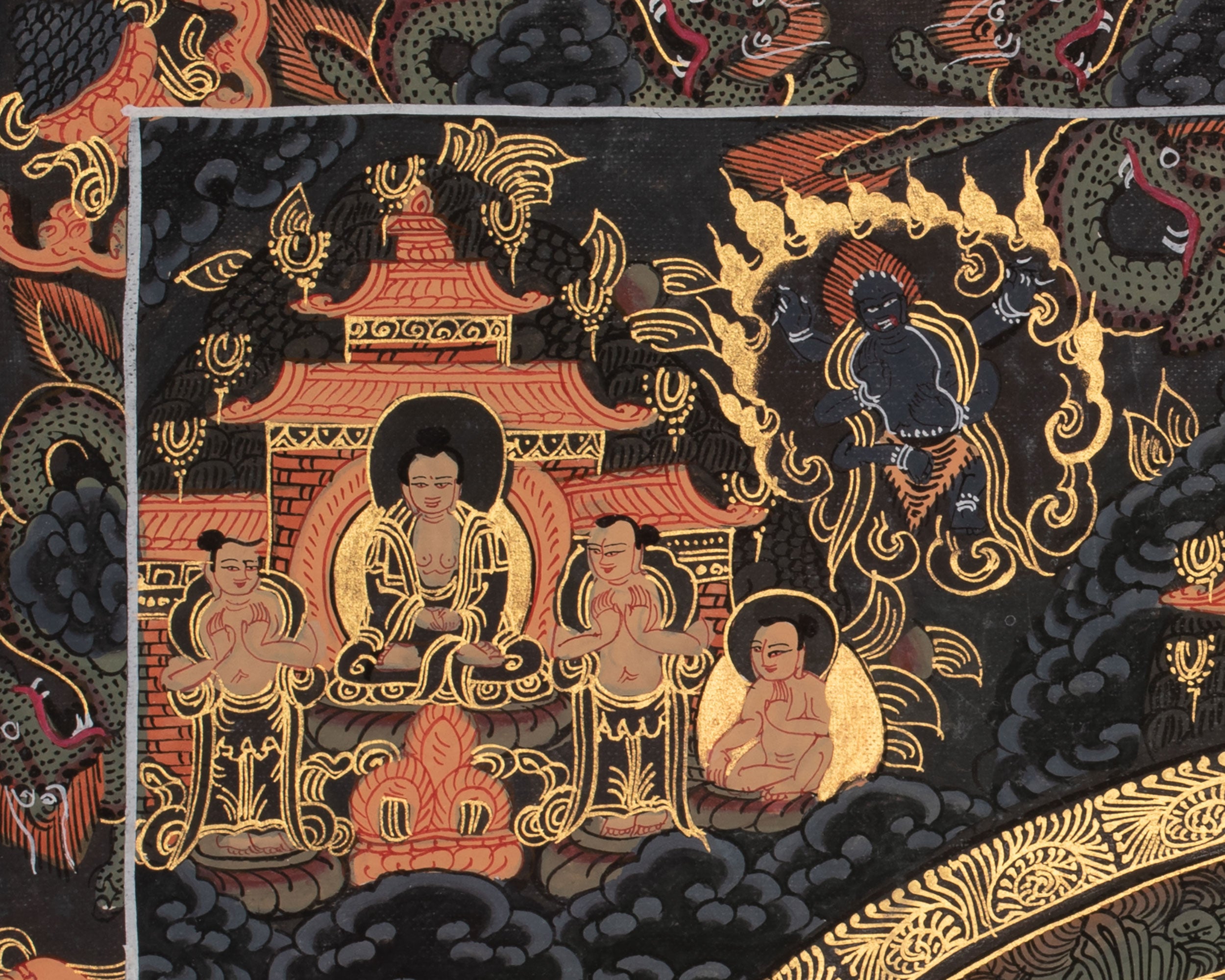 Buddha Shakyamuni Mandala Thangka | Buddhist Mandala Art Featuring Historical Buddha