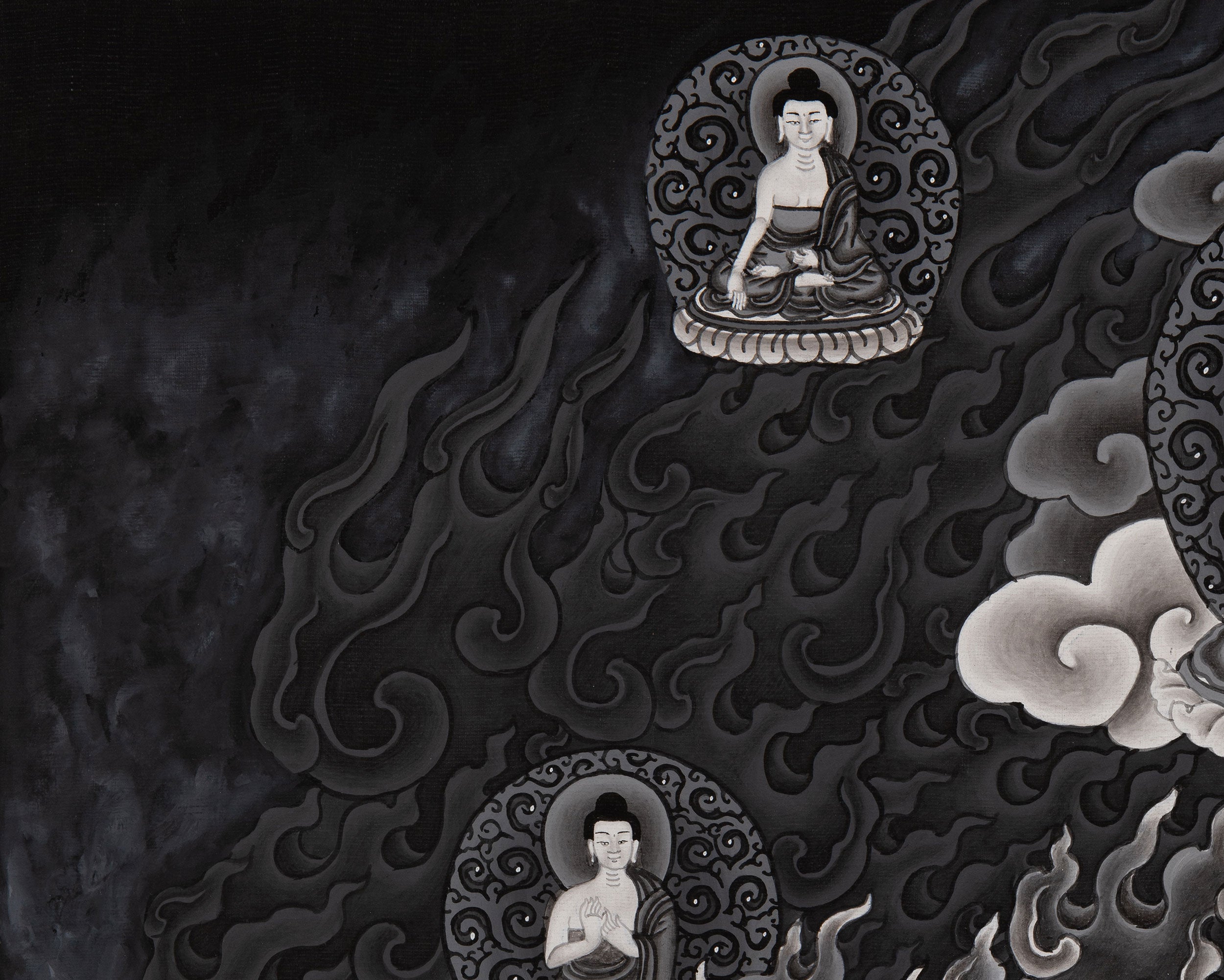 Aakash Yogini Thangka | Original Hand Painted Bijeshwari  Tibetan Thangka