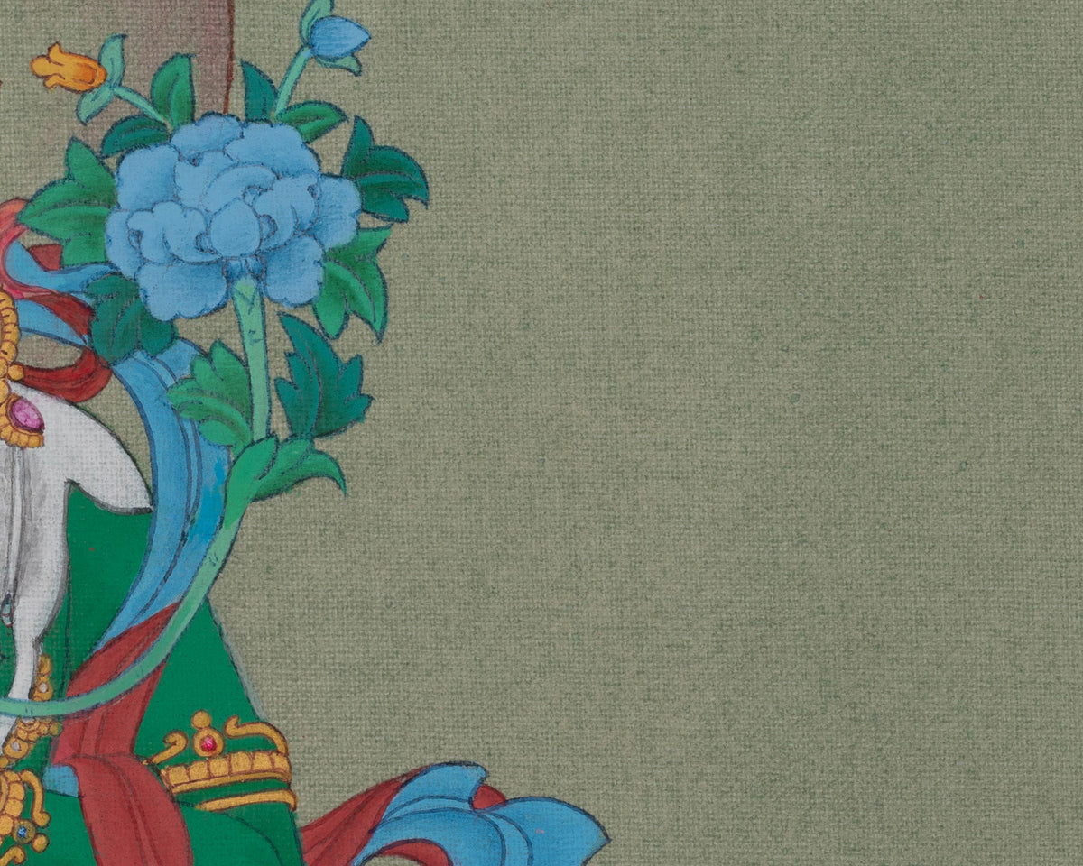 Green Tara Sacred Thangka Art | Shyama Tara | Compassion Deity