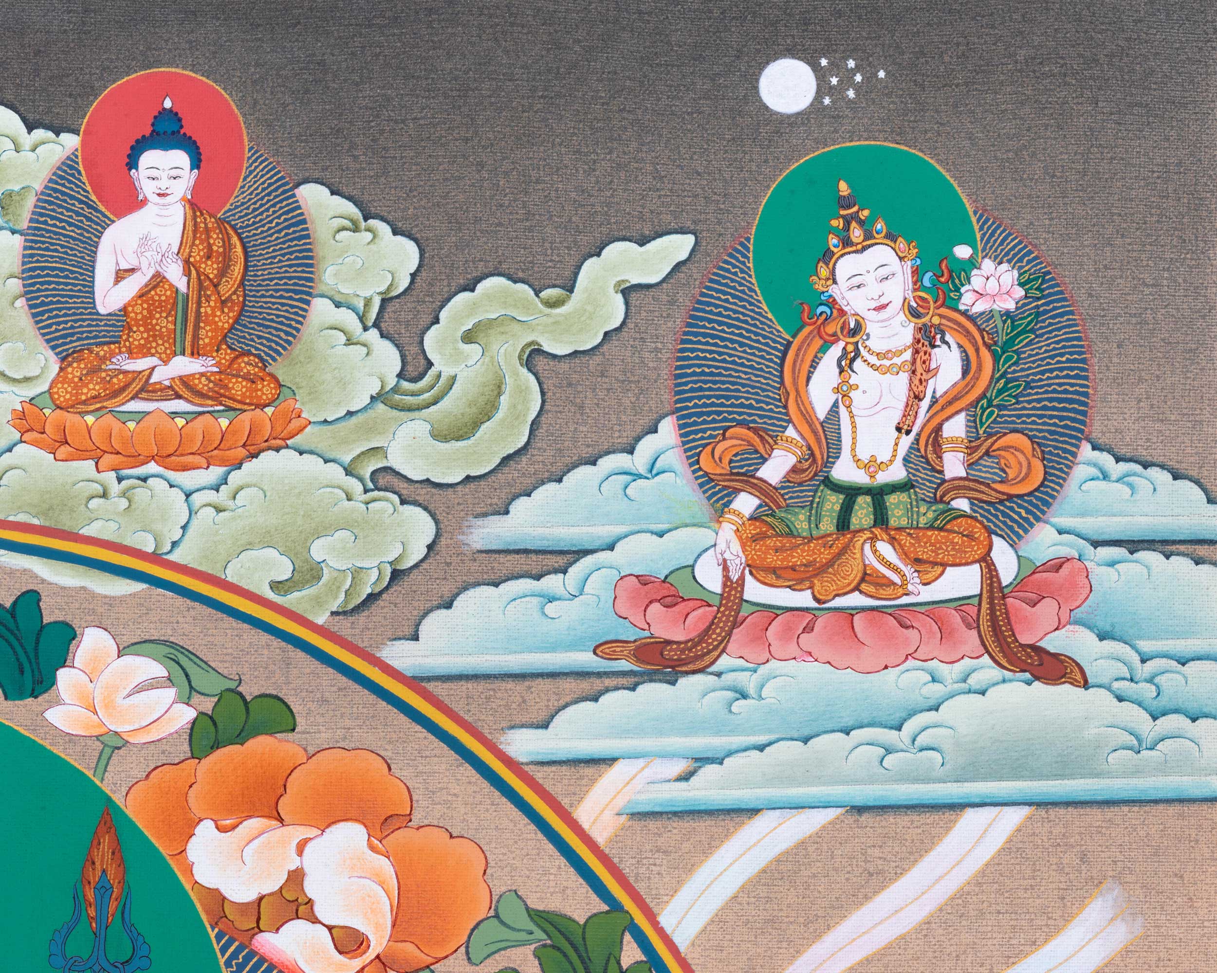 Guru Padmasambhava Thangka Print | Traditional Artwork Of Guru Rinpoche | The Lotus Born Master
