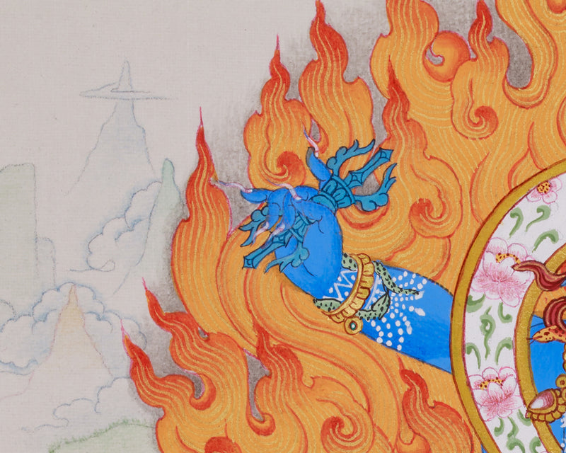 Sakya Vajrapani, Bhutadamara Thangka | Protector of Buddhist Teachings