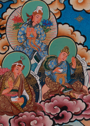 Standing Guru Rinpoche Thangka | Embodiment of Wisdom, Power, and Protection