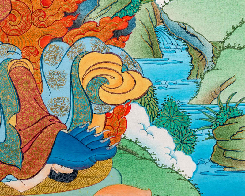 Mahakala Bernagchen Thangka - Protector and Guardian in Tibetan Lore | Traditional Himalayan Artwork