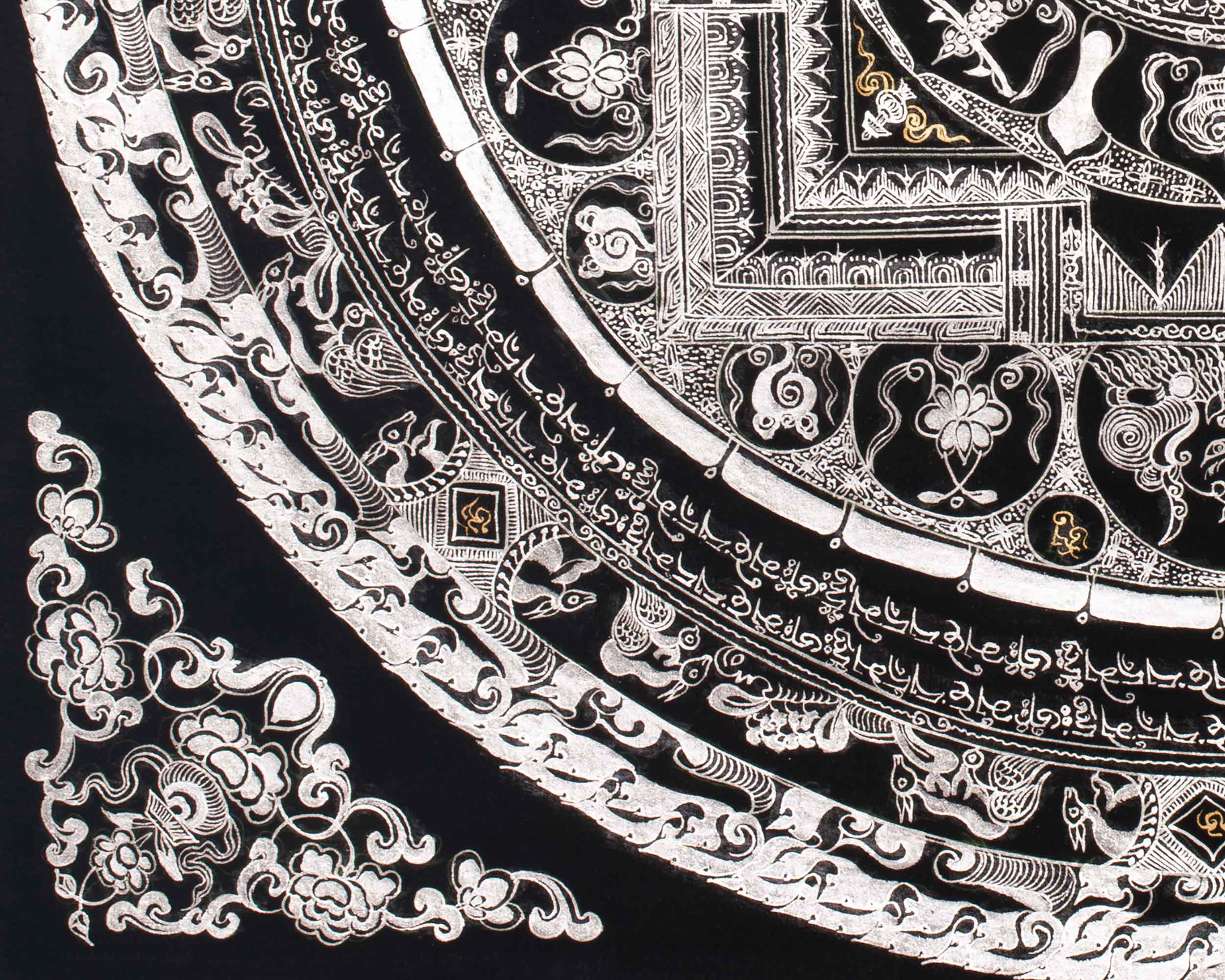 Buddhist Mantra Mandala Thangka | Mandala for Meditation and Protection