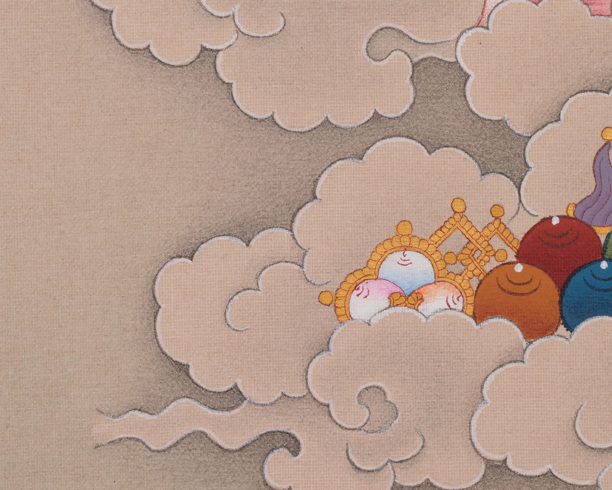Hand-painted Thangka Of Manjushri | Sword Of Wisdom | Bodhisattva Art