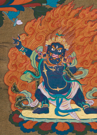 Traditional Thangka of Chenrezig | Featuring Manjushri and Vajrapani