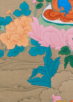 Supreme Healer Bhaisajyaguru Thangka | A Beacon of Health and Spiritual Enlightenment