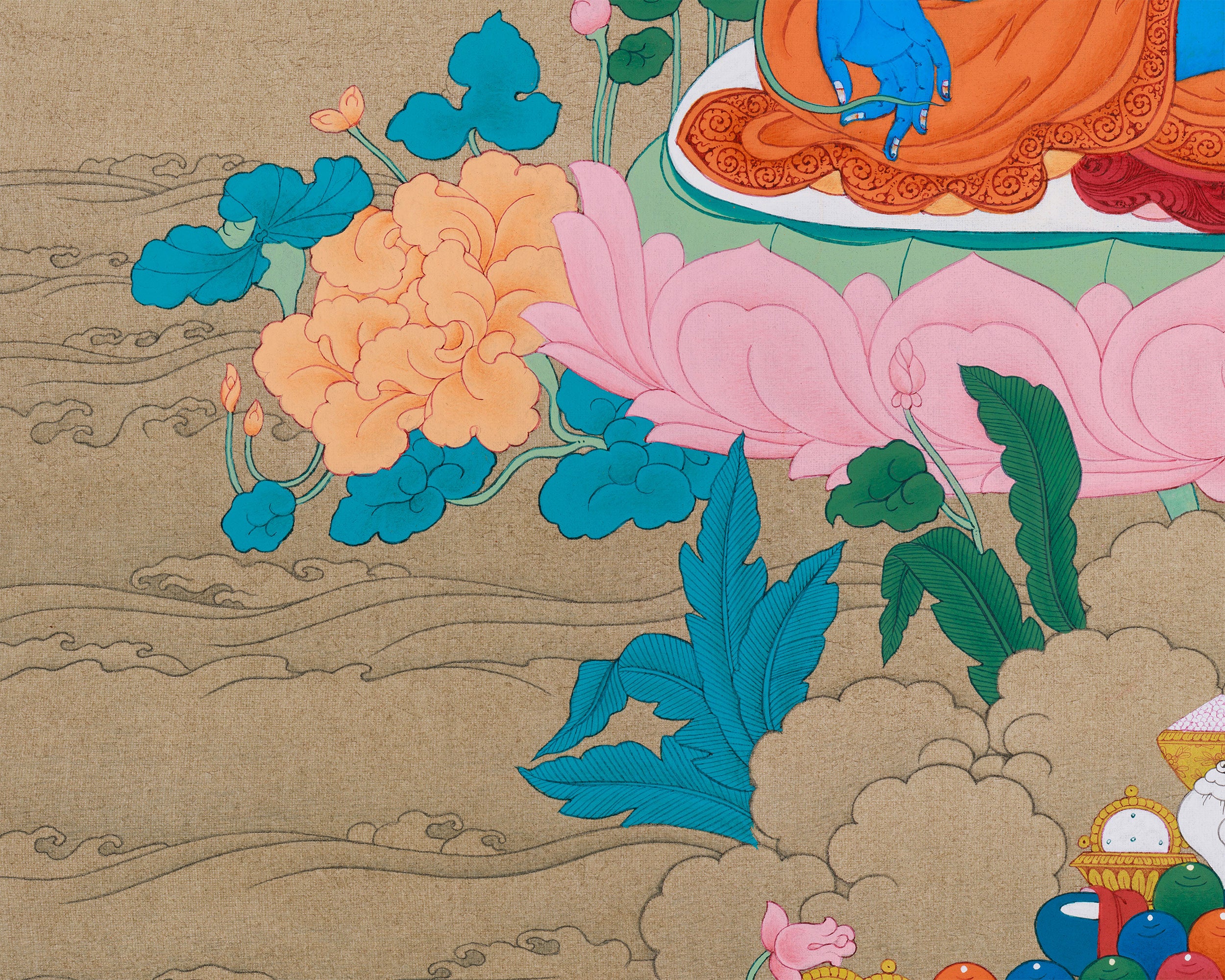 Supreme Healer Bhaisajyaguru Thangka | A Beacon of Health and Spiritual Enlightenment