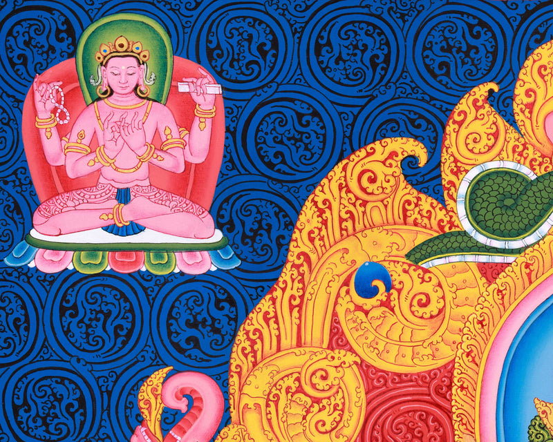 Siddhartha Gautama Thangka Print | Artwok Of Sakyamuni Buddha | Gautama Buddha Print