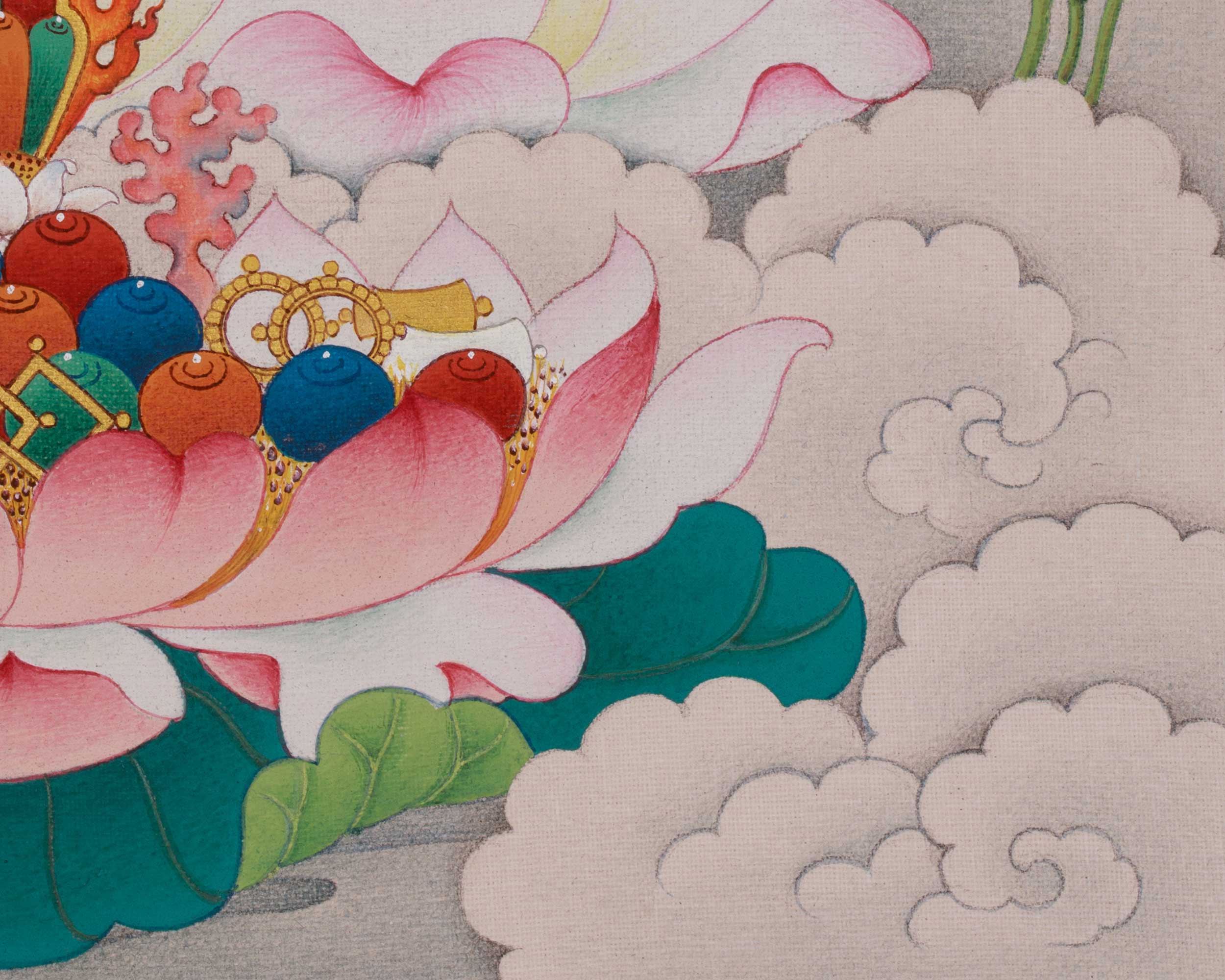 Tibetan Amitabha Buddha Thangka | Sacred Representation of Infinite Light