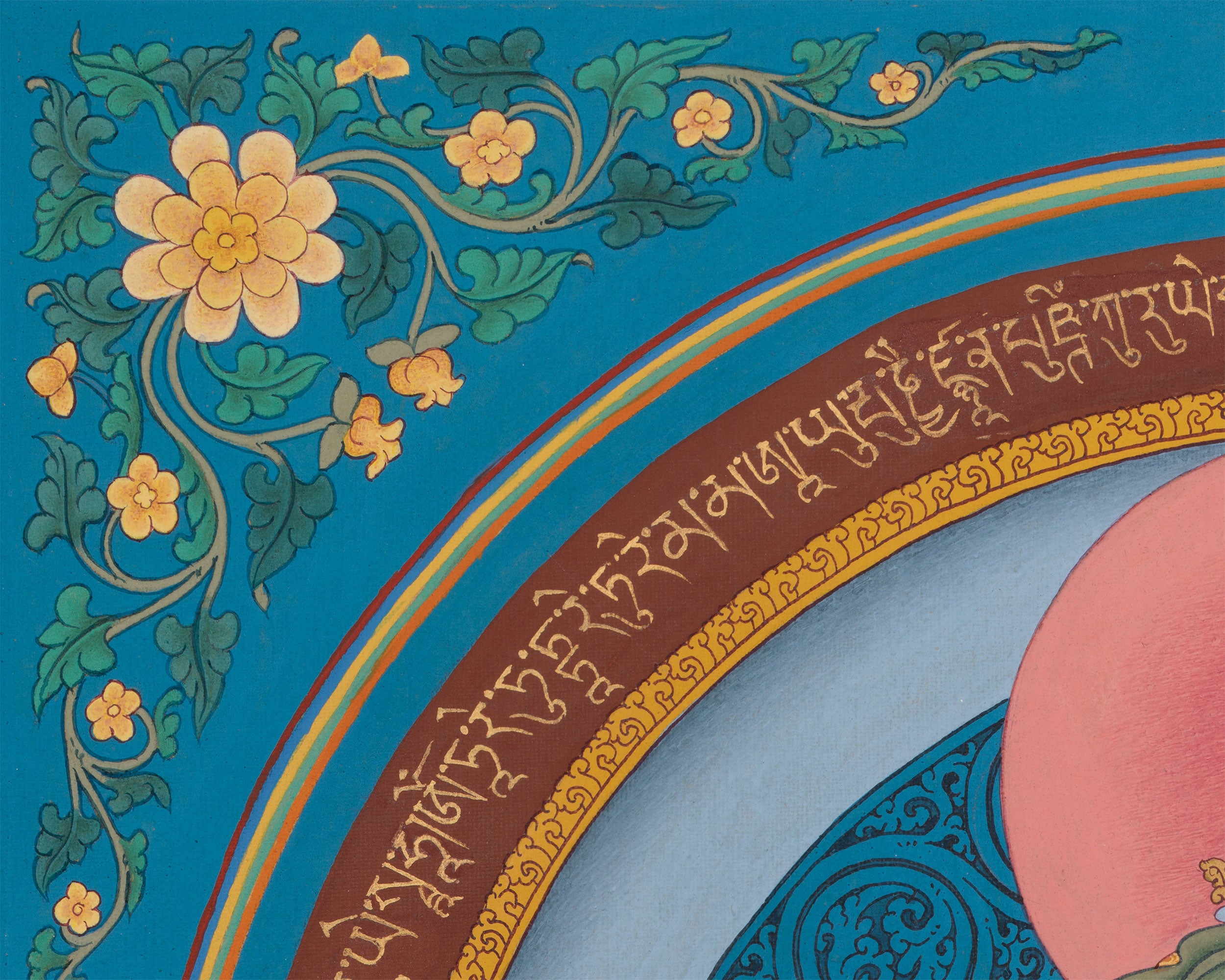 Exquisite Goddess White Tara Mandala Thangka | Female Buddhist Deity of Health and Protection